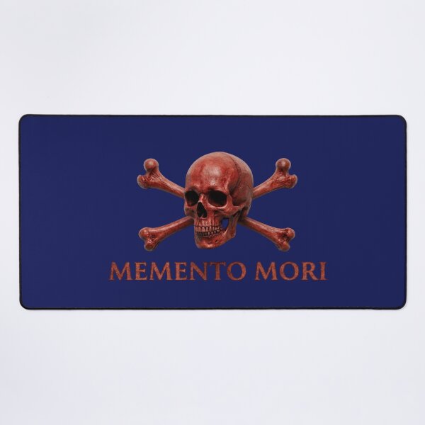 Item preview, Memento Mori - Red Skull & Crossbones designed and sold by 63Hotpeppers.