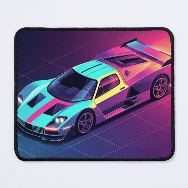 Item preview, Isometric Retro Supercar - Synthwave Grid Racing Art designed and sold by Nexus Space.