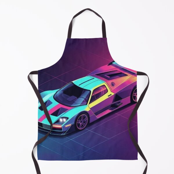 Item preview, Isometric Retro Supercar - Synthwave Grid Racing Art designed and sold by Nexus Space.