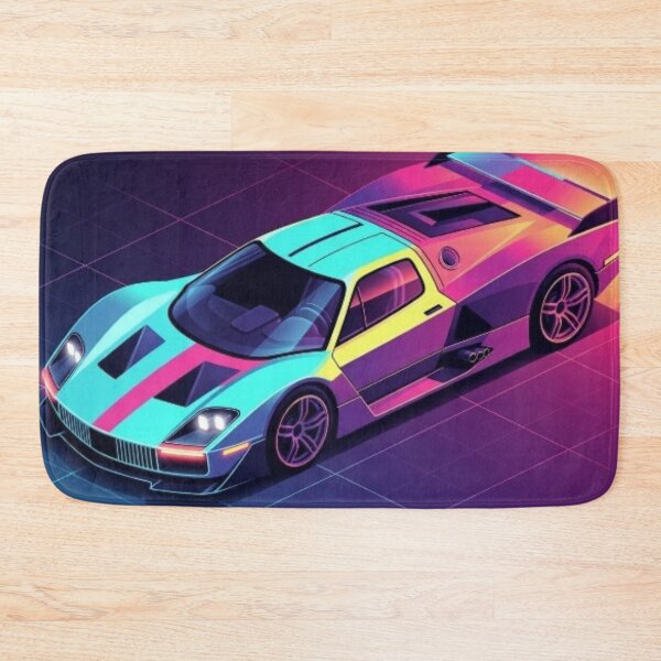 Item preview, Isometric Retro Supercar - Synthwave Grid Racing Art designed and sold by Nexus Space.