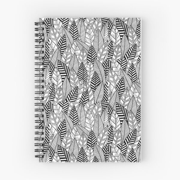 Item preview, Black and White Geometric Leaf Pattern designed and sold by GTeoArt.