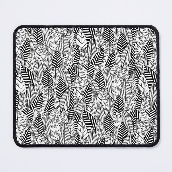 Item preview, Black and White Geometric Leaf Pattern designed and sold by GTeoArt.