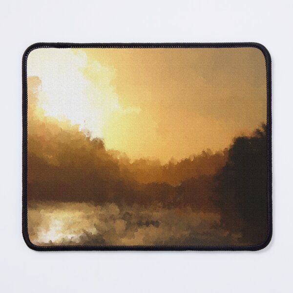 Item preview, Golden Serenity Lake Sunset Oil Painting designed and sold by Dehiles.