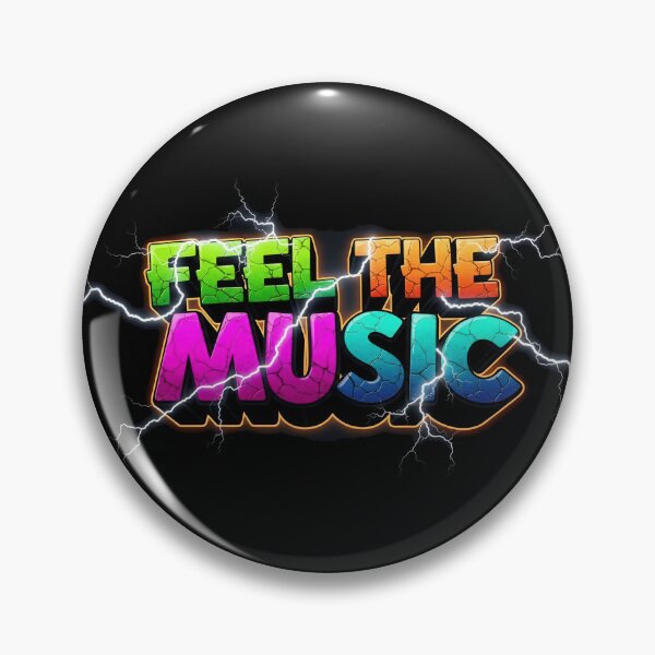 Item preview, Feel The Music Neon Graffiti Electric Rave Typography designed and sold by DigitalArtx-com.