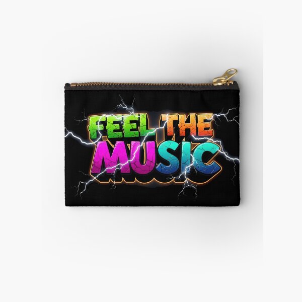 Item preview, Feel The Music Neon Graffiti Electric Rave Typography designed and sold by DigitalArtx-com.