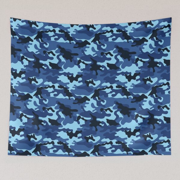 Item preview, Black and Blue Shades Camouflage Pattern designed and sold by TeeGeeTees.