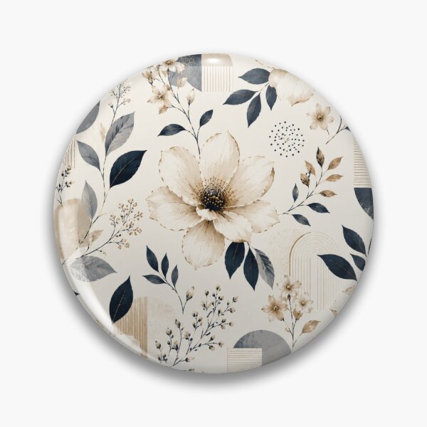 Item preview, Navy Gold Floral Pattern – Elegant Botanical Design designed and sold by SMARTKIT  DESIGNAGENCY.