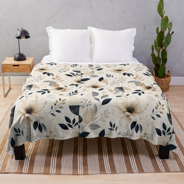 Item preview, Navy Gold Floral Pattern – Elegant Botanical Design designed and sold by SMARTKIT  DESIGNAGENCY.