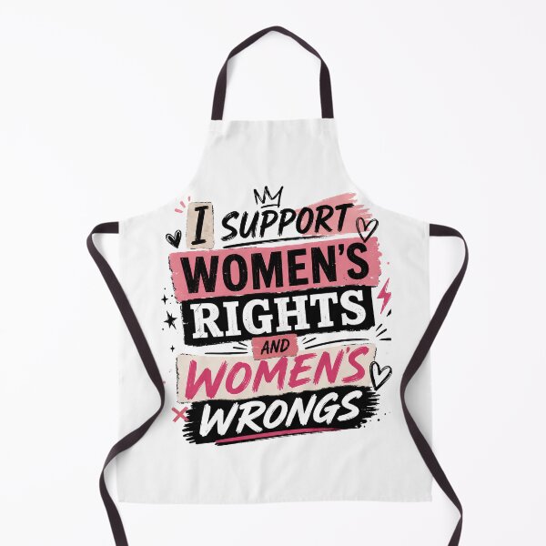 Item preview, I Support Women's Rights and Women's Wrongs Funny Feminist Statement Typography designed and sold by JustCrafted.