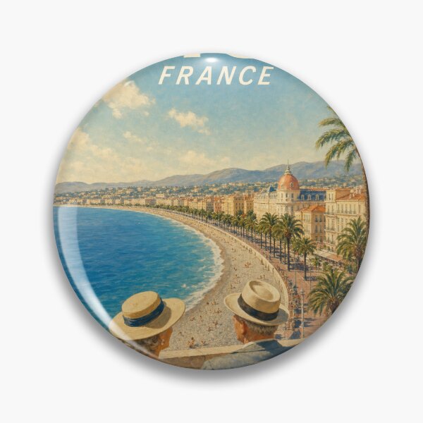 Item preview, Nice France Travel Souvenir - Vintage Illustration designed and sold by VisualArtsOasis.