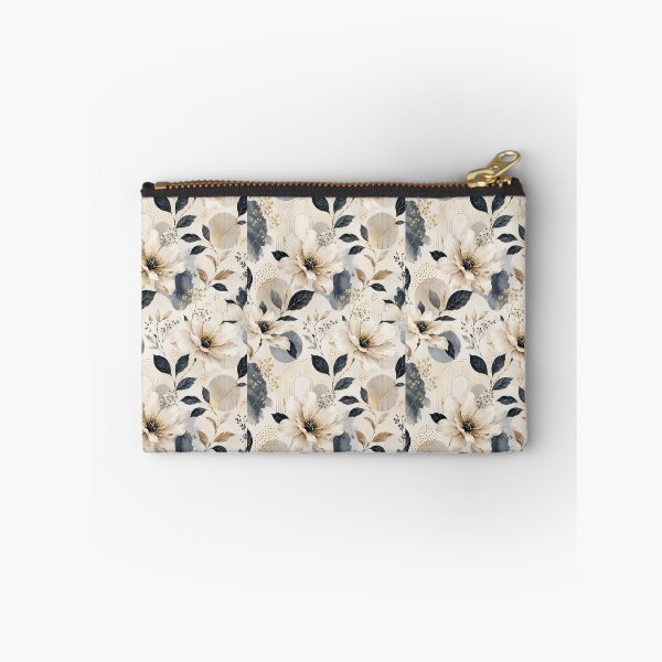 Item preview, Botanical Elegance – Navy and Gold Flower Art designed and sold by SMARTKIT  DESIGNAGENCY.