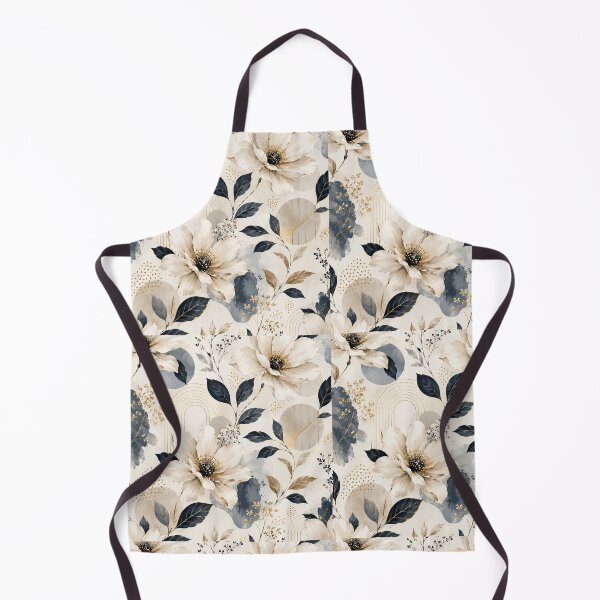 Item preview, Botanical Elegance – Navy and Gold Flower Art designed and sold by SMARTKIT DESIGNAGENCY.