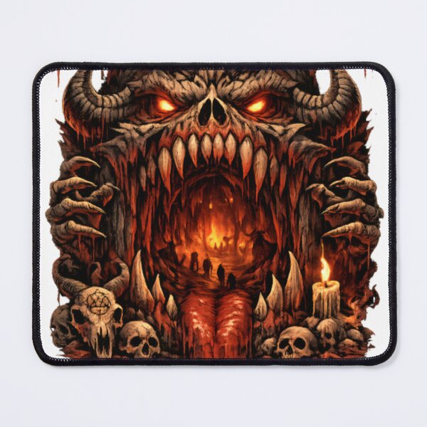 Item preview, The Devil's Mouth Horror Skull Demon Vintage Gothic designed and sold by CatLovers Studio.
