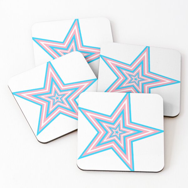 Item preview, Blue and Pink Transgender Repeating Pattern Star designed and sold by frutigerdesigns.