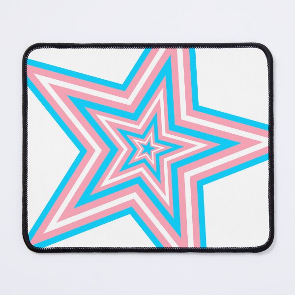 Item preview, Blue and Pink Transgender Repeating Pattern Star designed and sold by frutigerdesigns.