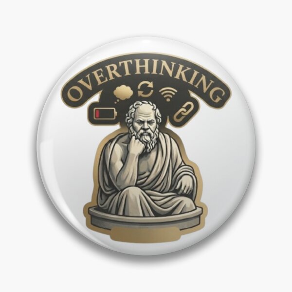 Item preview, Overthinking Socrates-Modern Philosophical Humor designed and sold by Northern Glow Art.
