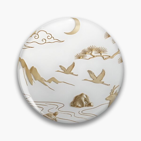 Item preview, Sipjangsaeng Korean Wall Art - Modern Minimalist Longevity Symbols Design designed and sold by K-Tradition.
