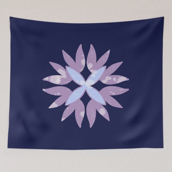 Item preview, Minimalist Purple and Blue Floral Design designed and sold by SahmatArt.