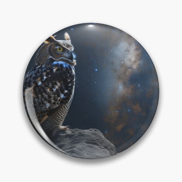 Item preview, Owl Beneath Cosmic Clouds designed and sold by QuantumDrift.