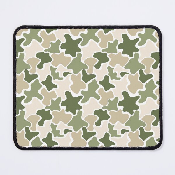 Item preview, White, Green and Beige Camouflage Pattern designed and sold by TeeGeeTees.