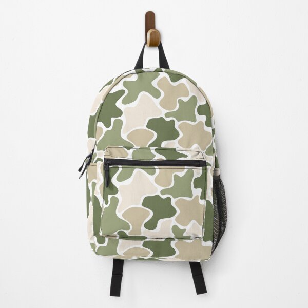 Item preview, White, Green and Beige Camouflage Pattern designed and sold by TeeGeeTees.