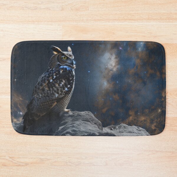 Item preview, Owl Beneath Cosmic Clouds designed and sold by QuantumDrift.