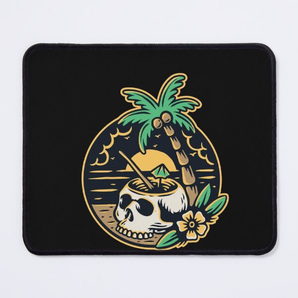 Item preview, Tropical Skull Coconut Drink Summer Beach Vibes designed and sold by Gbriel3.