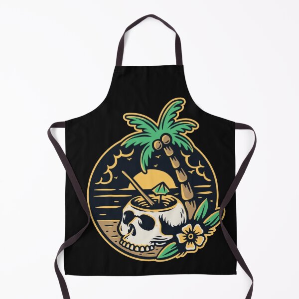 Item preview, Tropical Skull Coconut Drink Summer Beach Vibes designed and sold by Gbriel3.