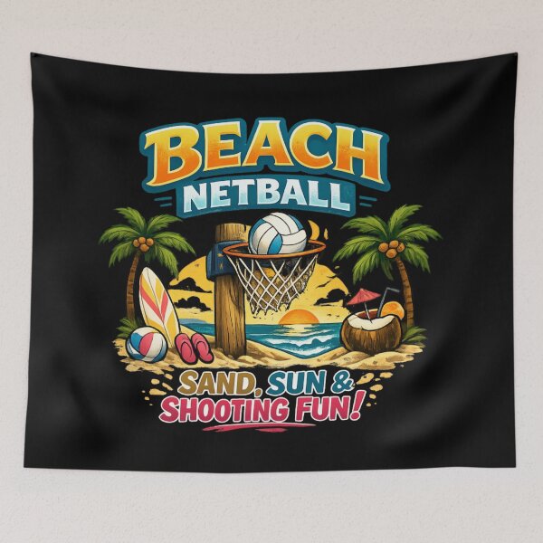 Item preview, Beach Netball - Sand Sun and Shooting designed and sold by SidTastic .