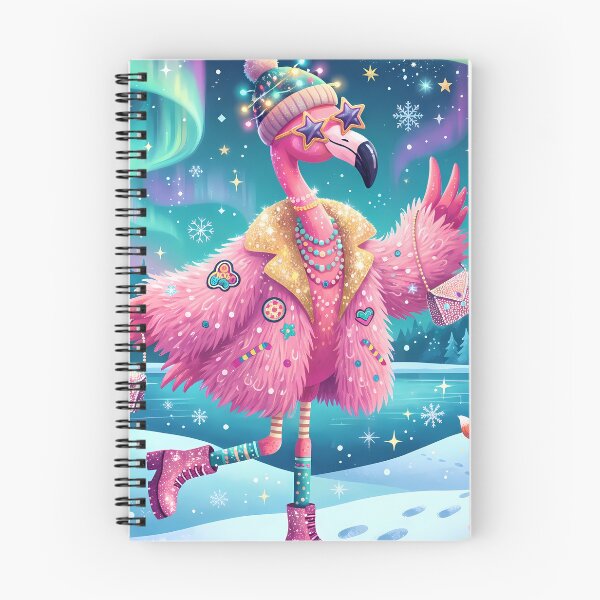 Item preview, Pink Flamingo Moon Mushrooms Snow Winter Vibes designed and sold by ART ATTACK ZONE.