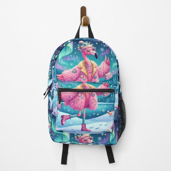 Item preview, Pink Flamingo Moon Mushrooms Snow Winter Vibes designed and sold by ART ATTACK ZONE.