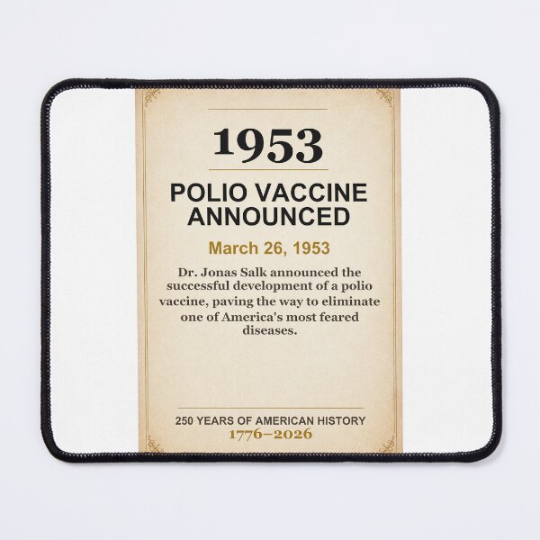 Item preview, America 250 | Polio Vaccine Announced | 1953 designed and sold by ariksworld.