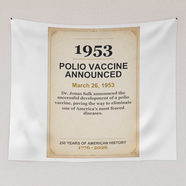 Item preview, America 250 | Polio Vaccine Announced | 1953 designed and sold by ariksworld.