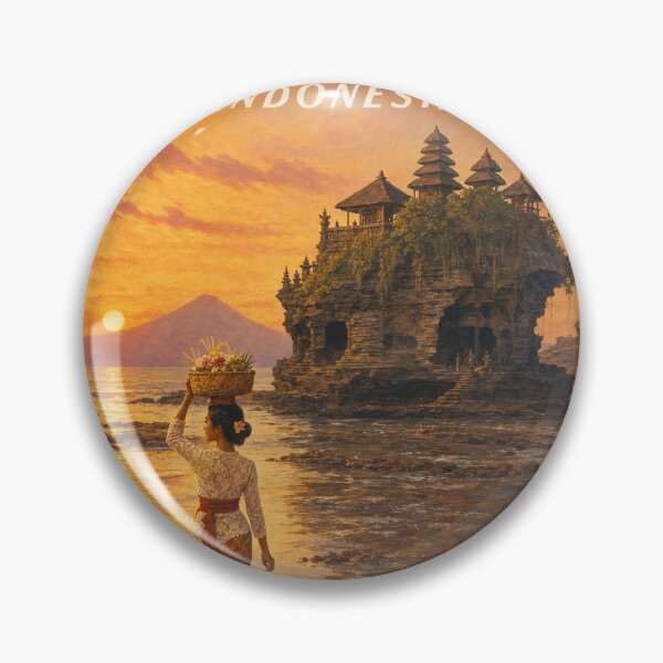 Item preview, Bali Indonesia Travel Souvenir - Vintage Illustration designed and sold by VisualArtsOasis.