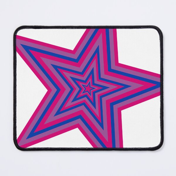 Item preview, Blue, Pink and Purple Bisexual Repeating Pattern Star designed and sold by frutigerdesigns.