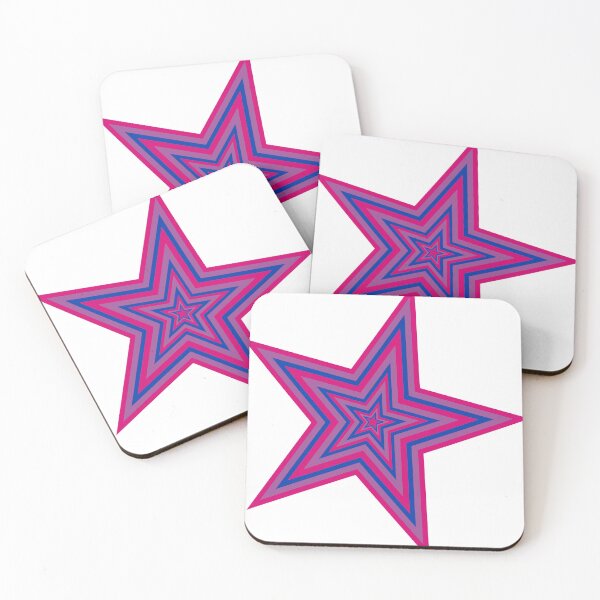Item preview, Blue, Pink and Purple Bisexual Repeating Pattern Star designed and sold by frutigerdesigns.