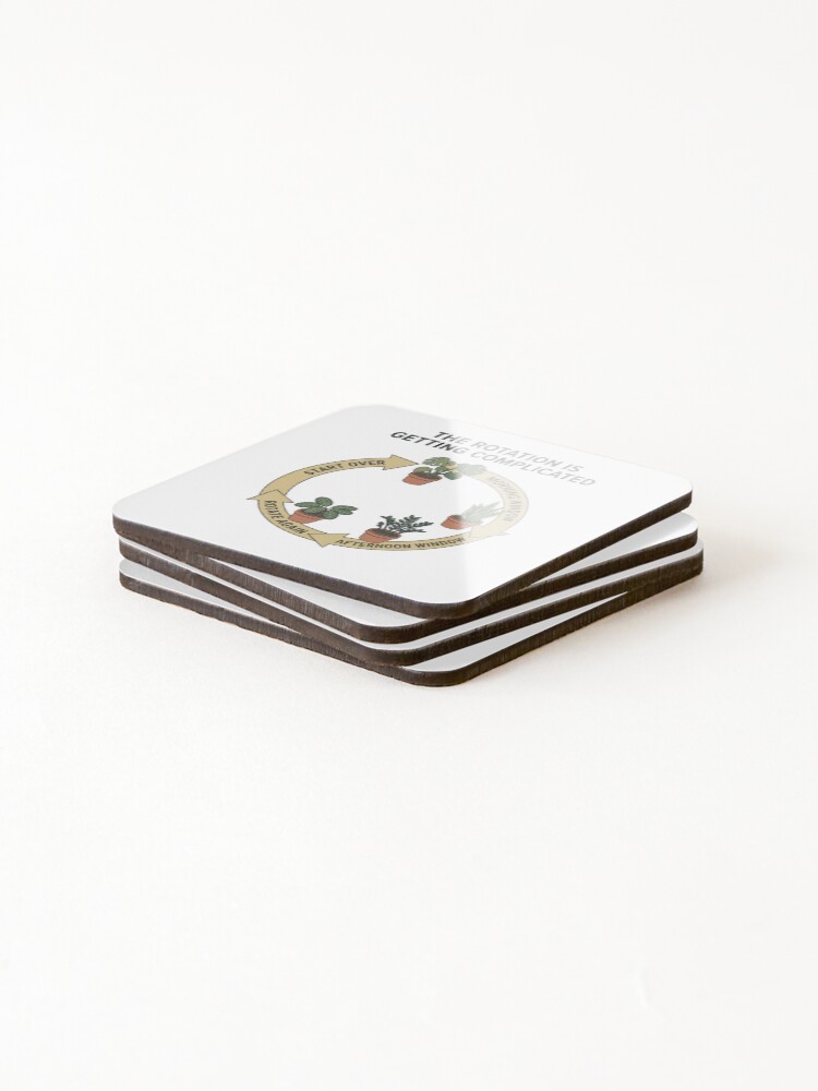 Thumbnail 4 of 5, Coasters (Set of 4), The Rotation Is Getting Complicated designed and sold by gnathulee.