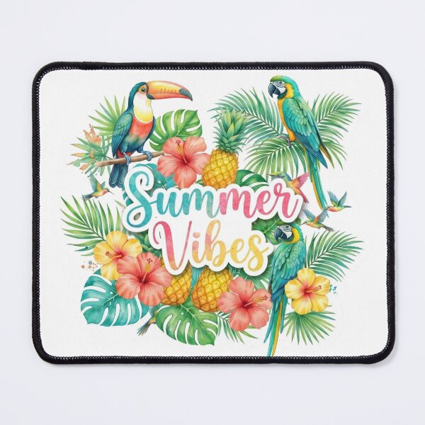 Item preview, Vibrant Macaw and Toucan Summer Paradise Illustration designed and sold by The Sticker Treasury.