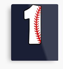Number 1 Baseball #1 Metal Print