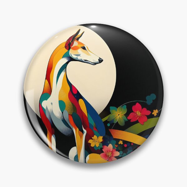 Artikelvorschau, GALOGO - Ukiyo-e Suibokuga Greyhounds - Vol. III Floral Contemporary Collection - Moonlight Reverie entworfen und verkauft von GALOGO – Art for Sighthounds & Animal Welfare.