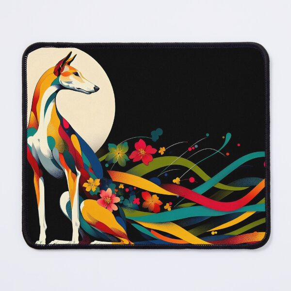 Item preview, GALOGO - Ukiyo-e Suibokuga Greyhounds - Vol. III Floral Contemporary Collection - Moonlight Reverie designed and sold by GALOGO – Art for Sighthounds & Animal Welfare.