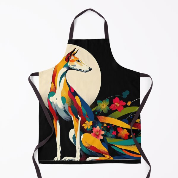 Item preview, GALOGO - Ukiyo-e Suibokuga Greyhounds - Vol. III Floral Contemporary Collection - Moonlight Reverie designed and sold by GALOGO – Art for Sighthounds & Animal Welfare.