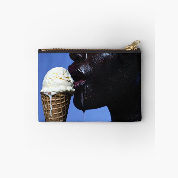 Item preview, Woman eating icecream AI designed and sold by DragonwingPixel.