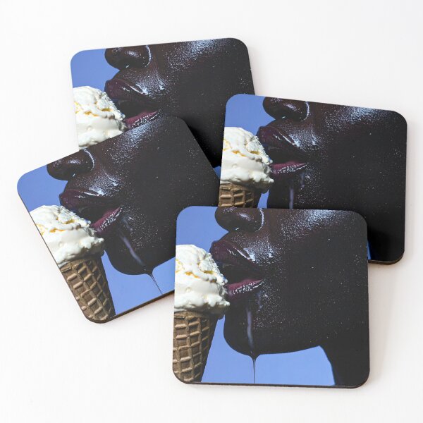 Item preview, Woman eating icecream AI designed and sold by DragonwingPixel.