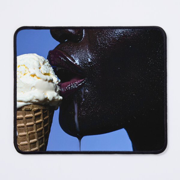Item preview, Woman eating icecream AI designed and sold by DragonwingPixel.