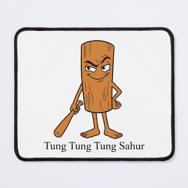 Item preview, Tung Tung Tung Sahur – Funny Italian Brainrot Gift Meme Log Baseball Bat designed and sold by Sekla-Studio.