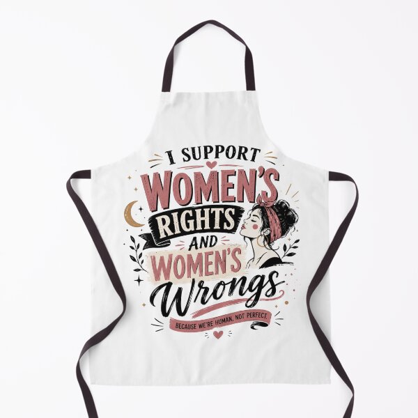 Item preview, I Support Women's Rights and Women's Wrongs Funny Feminist Statement Typography designed and sold by JustCrafted.
