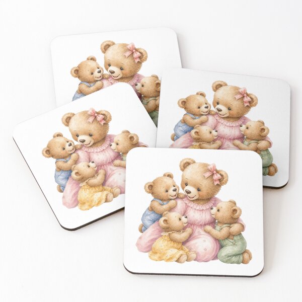 Item preview, Cute Teddy Bear Family - Watercolor Nursery Art designed and sold by PAPIRO SIGLO XXI.