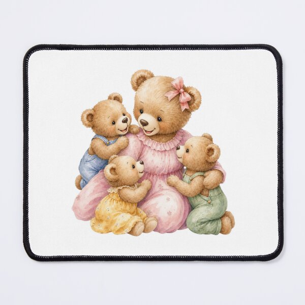 Item preview, Cute Teddy Bear Family - Watercolor Nursery Art designed and sold by PAPIRO SIGLO XXI.