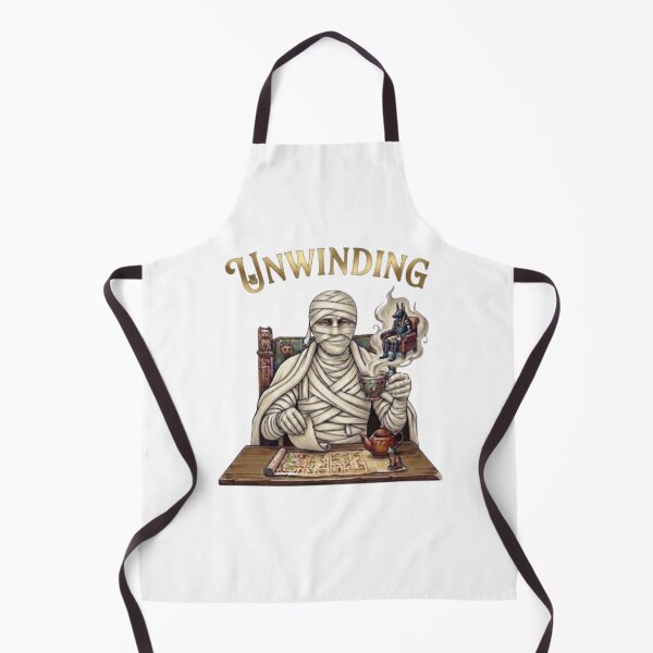 Item preview, Ancient Egyptian Mummy Unwinding Relaxing with Coffee Art designed and sold by Northern Glow Art.